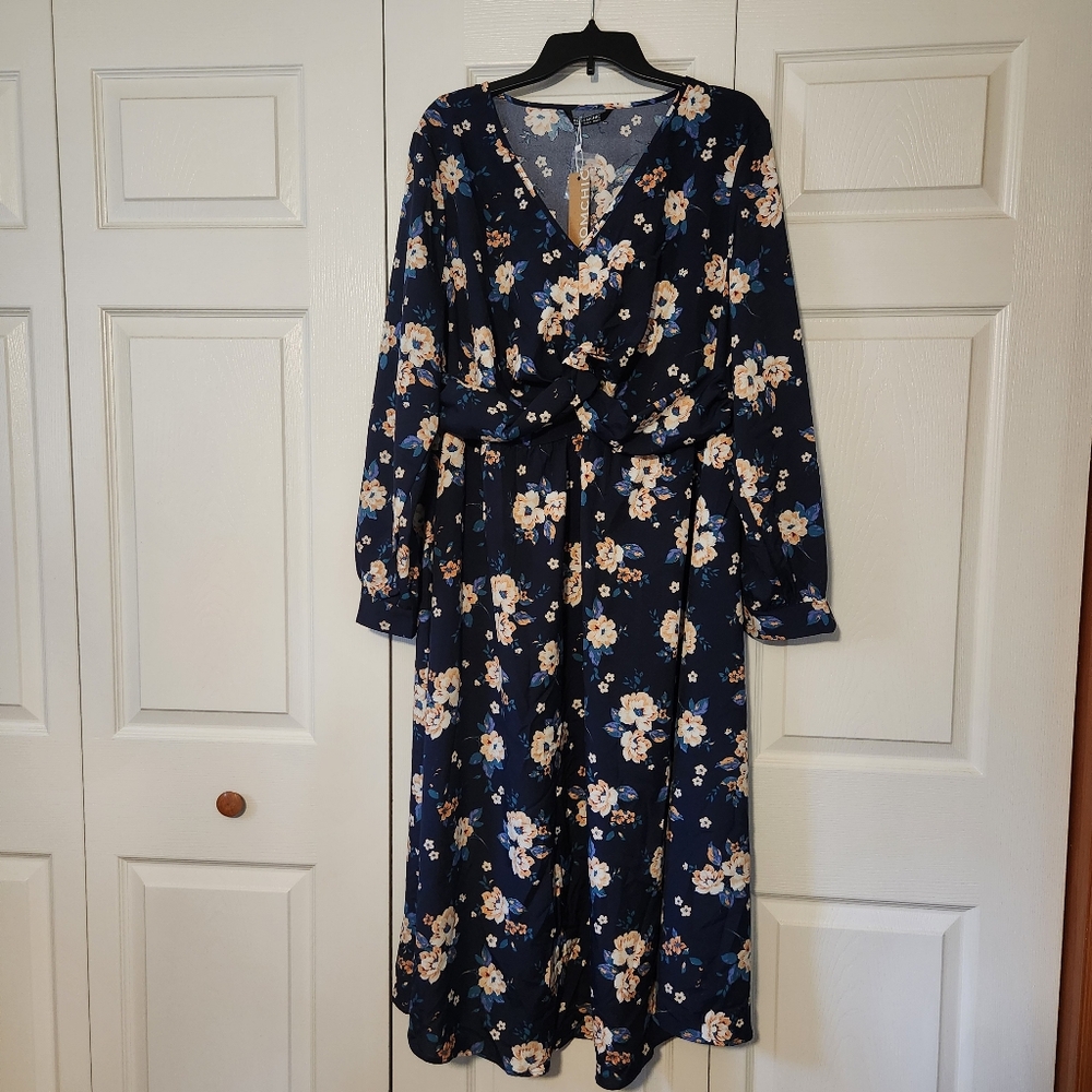 Blue & Pink floral Dress